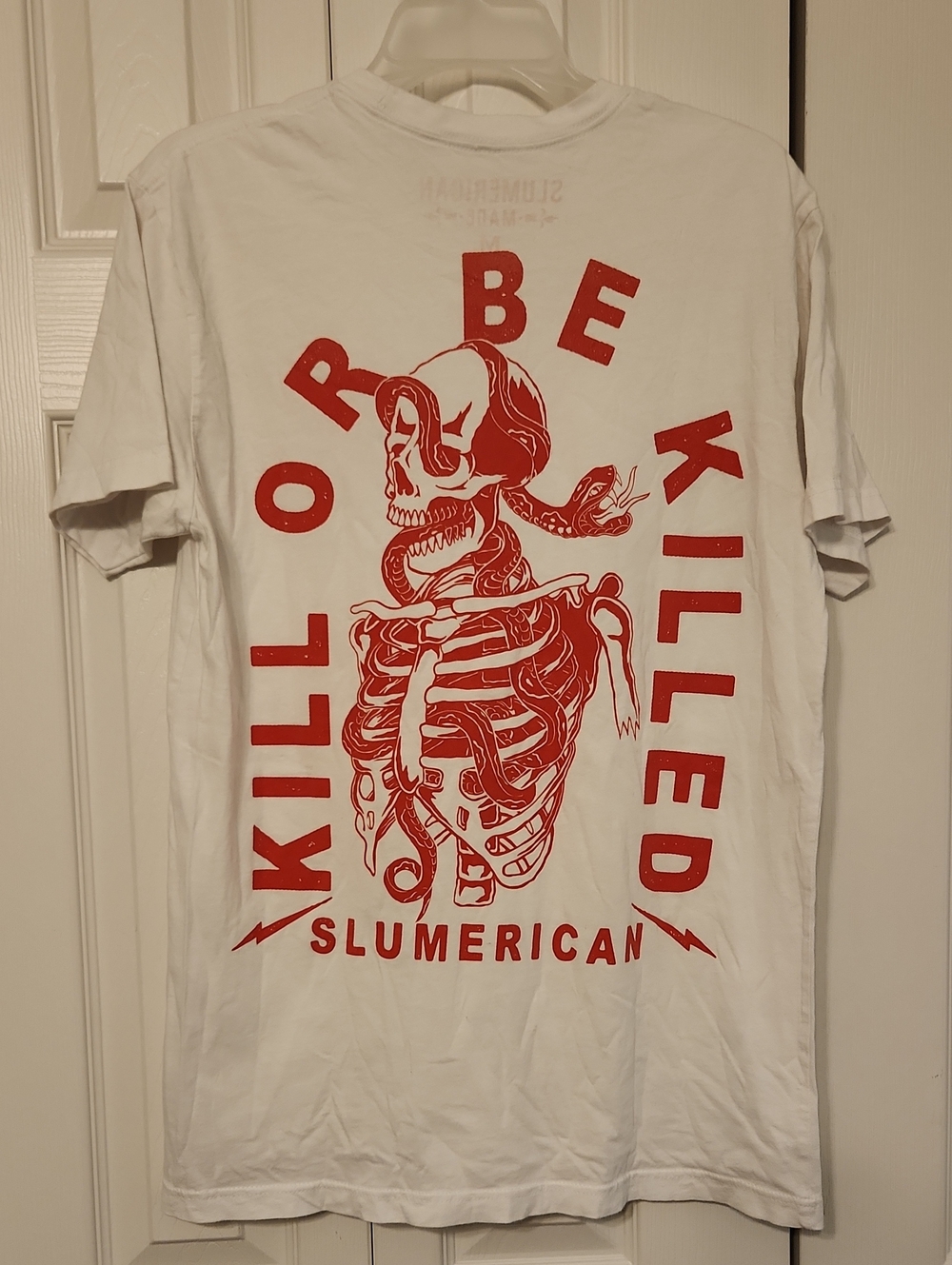 Slumerican Kill Or Be Killed Tshirt Snakes And Skeleton